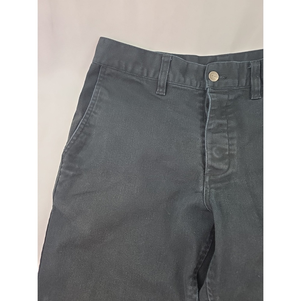RVCA Mens New Dawn Fit Jeans‎ 30 Black Button Fly Cotton Skate Surf